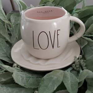 Rae Dunn mug and saucer set